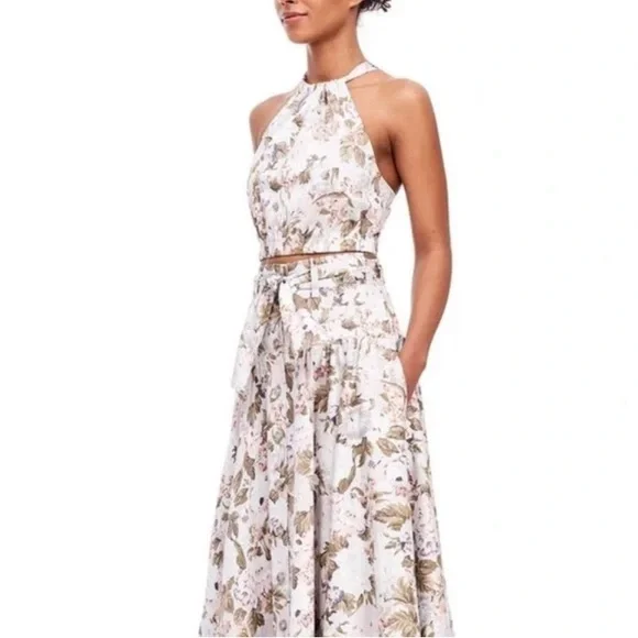 NWOT - Rebecca Taylor Penelope Floral Sleeveless Crop Top, Multicolor - Picture 4 of 8